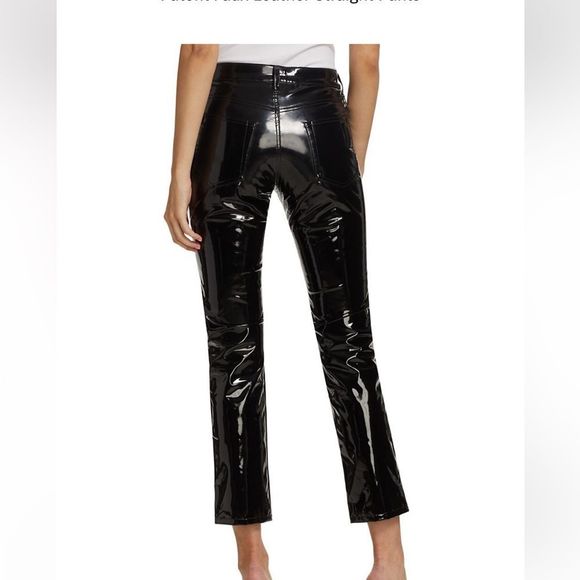 Simon Miller wide leg patent faux leather zip up pants - Picture 2 of 15